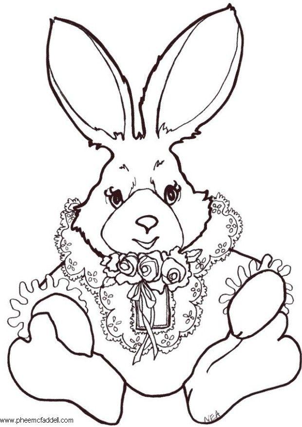 Coloriage lapin A  dA©corer